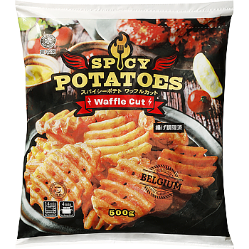 Spicy Potatoes, Waffle Cut