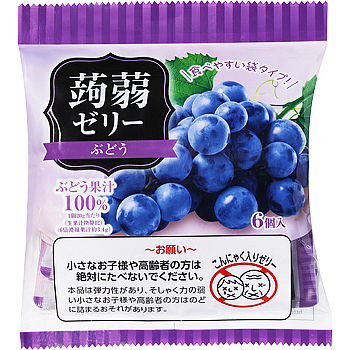 【常温】 蒟蒻ゼリー(ぶどう) 6個入 【入り数40個】 (ケース売り) 業務スーパー