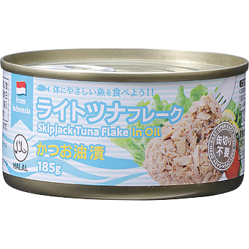 ライトツナフレーク缶(かつお油漬)