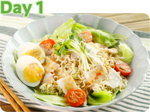 day1ラーメンサラダの画像