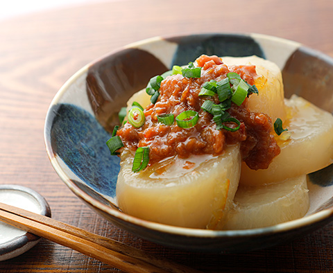 大根の肉味噌あんかけ～柚子風味～ 